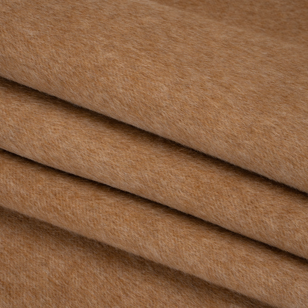Alpaca Wool Coating Double Face - Brown