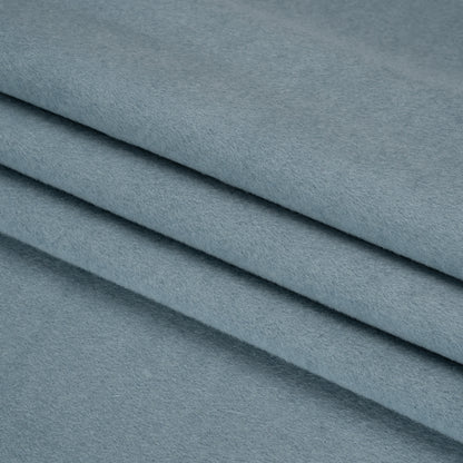 Brushed Lightweight Wool Blend Coating - Light Blue - Ellamar Collection