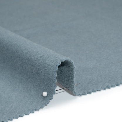 Brushed Lightweight Wool Blend Coating - Light Blue - Ellamar Collection