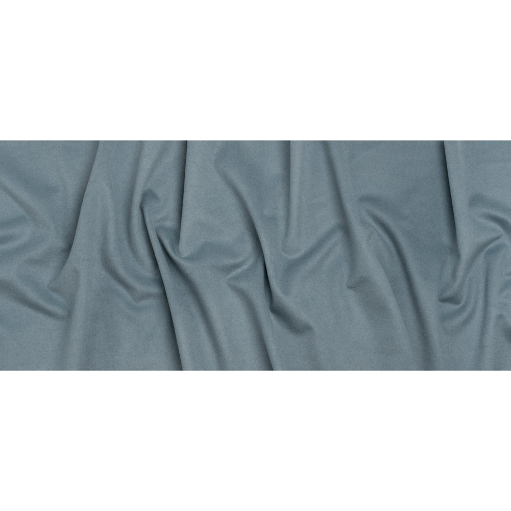 Brushed Lightweight Wool Blend Coating - Light Blue - Ellamar Collection - Full