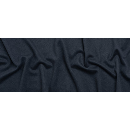 Heavy Brushed Wool Blend Twill Coating - Melange Blue