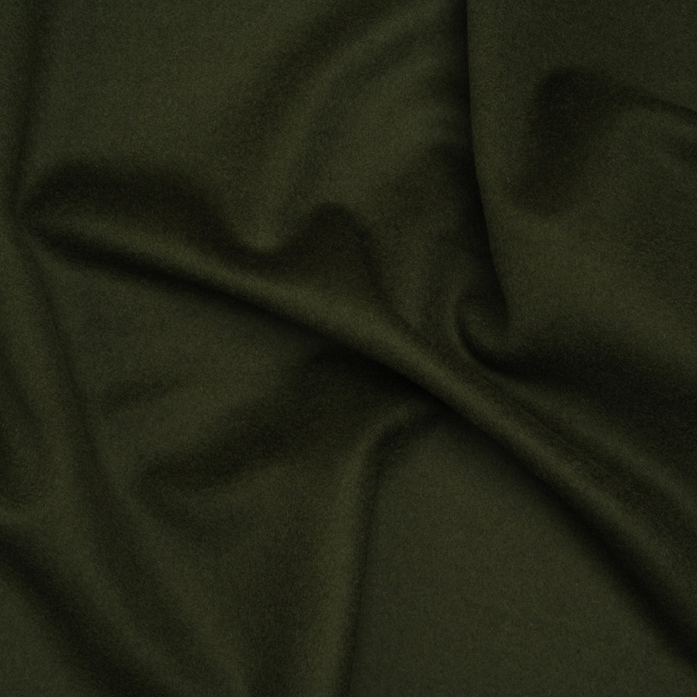 Brushed Wool Blend Coating - Kombu Green - Emery Collection