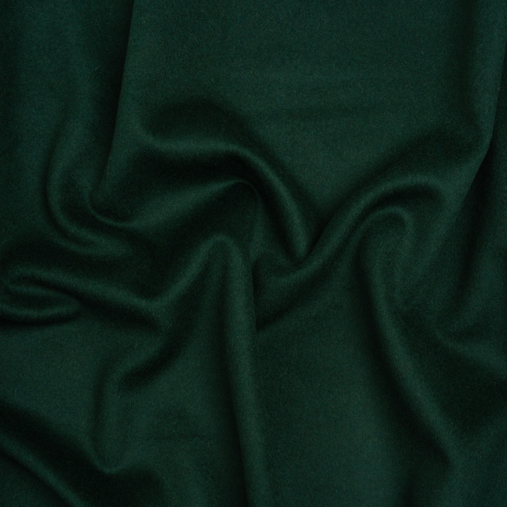 Brushed Wool Blend Coating - Dark Emerald - Emery Collection
