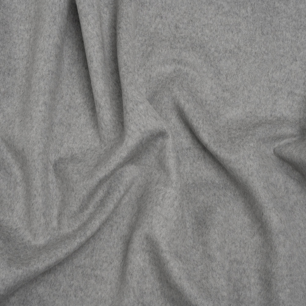 Brushed Wool Blend Coating - Light Gray - Emery Collection