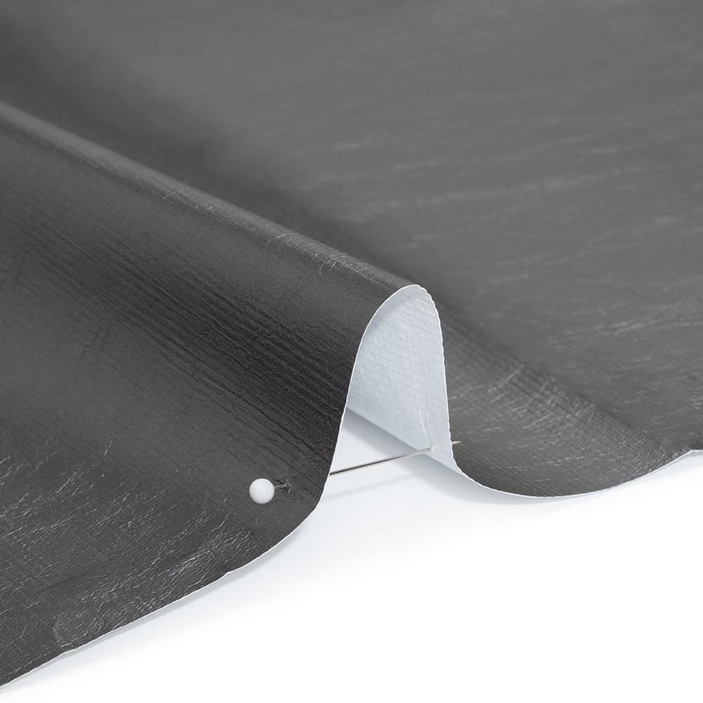 PU Coated Tyvek - Metallic Gunmetal Gray - Detail