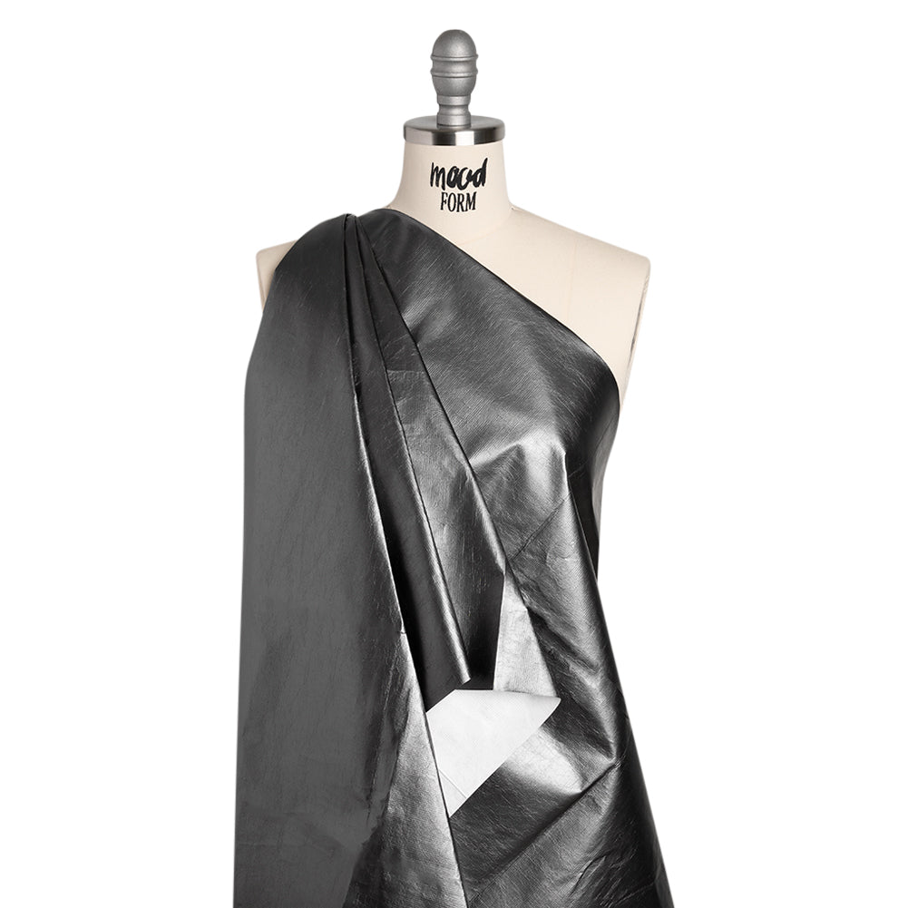 PU Coated Tyvek - Metallic Gunmetal Gray - Drape