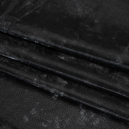 PU Coated Tyvek - Tactile Black Faux Leather Look