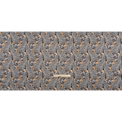 Silk Charmeuse 19mm - White, Black and Beige Snow Leopards