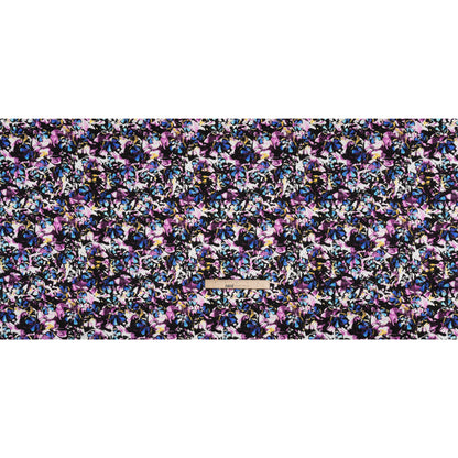 Silk Charmeuse 19mm - Purple, Blue and Yellow Little Butterflies and Flowers