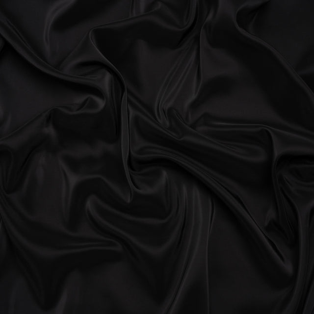 Stretch Polyester Twill Lining - Black - Josephine Collection