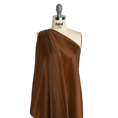 Stretch Polyester Twill Lining - Chestnut - Josephine Collection
