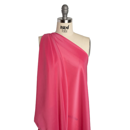 Stretch Polyester Twill Lining - Fuchsia - Josephine Collection