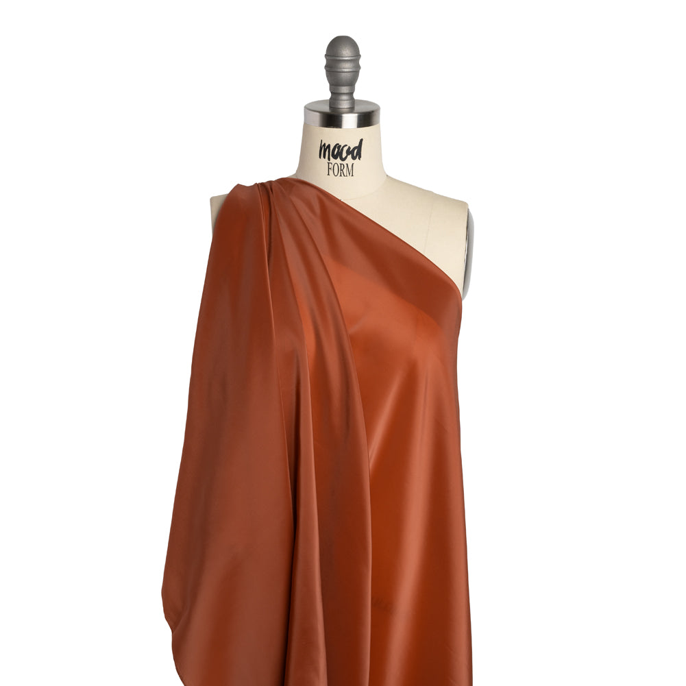 Stretch Polyester Twill Lining - Rust - Josephine Collection
