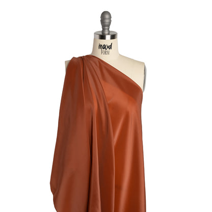 Stretch Polyester Twill Lining - Rust - Josephine Collection