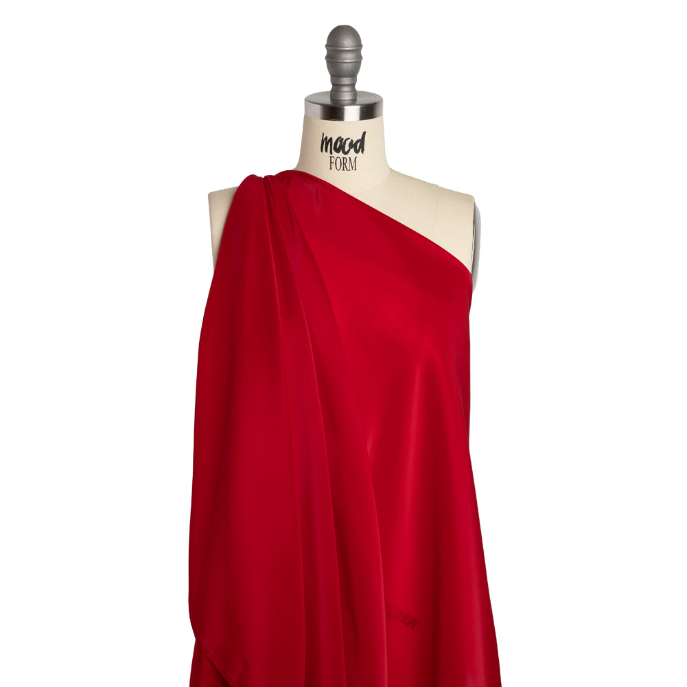 Stretch Polyester Twill Lining - Red - Josephine Collection