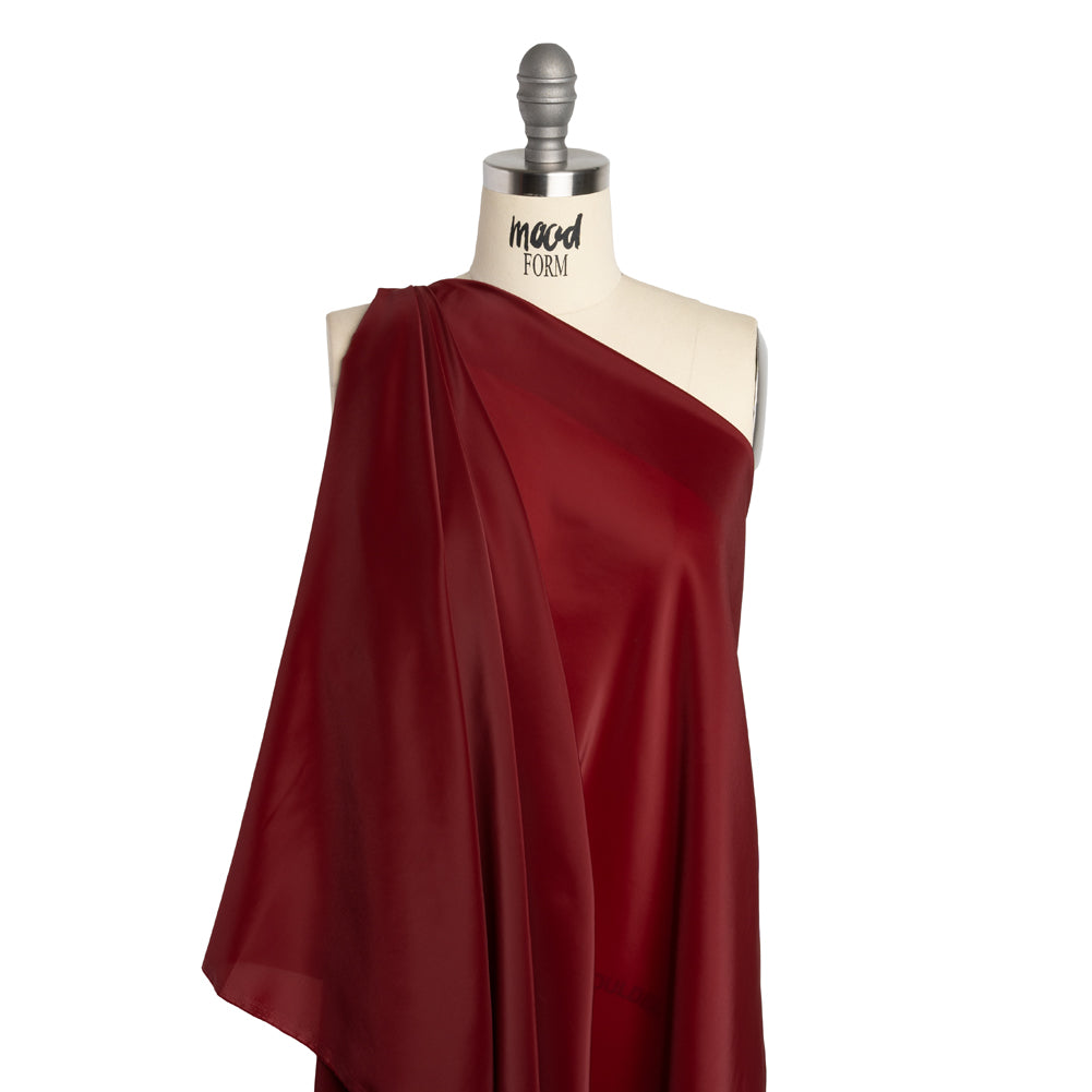Stretch Polyester Twill Lining - Burgundy - Josephine Collection