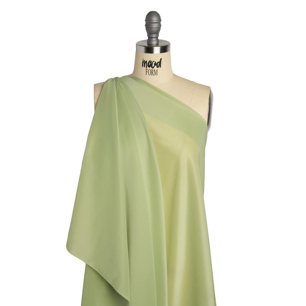 Stretch Polyester Twill Lining - Tea Green - Josephine Collection