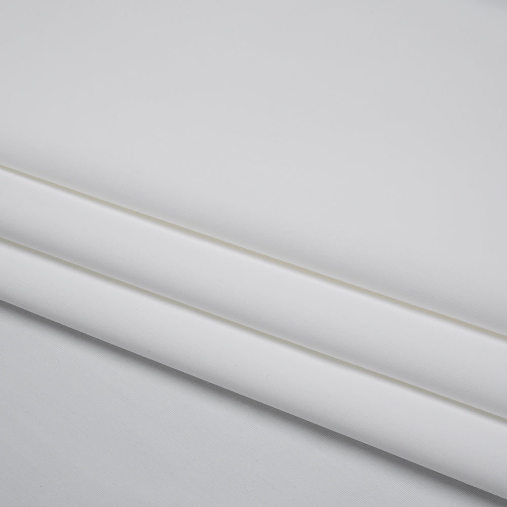 100% Recycled Stretch Nylon Swimwear Tricot, UV Protective - White - Mykonos Collection