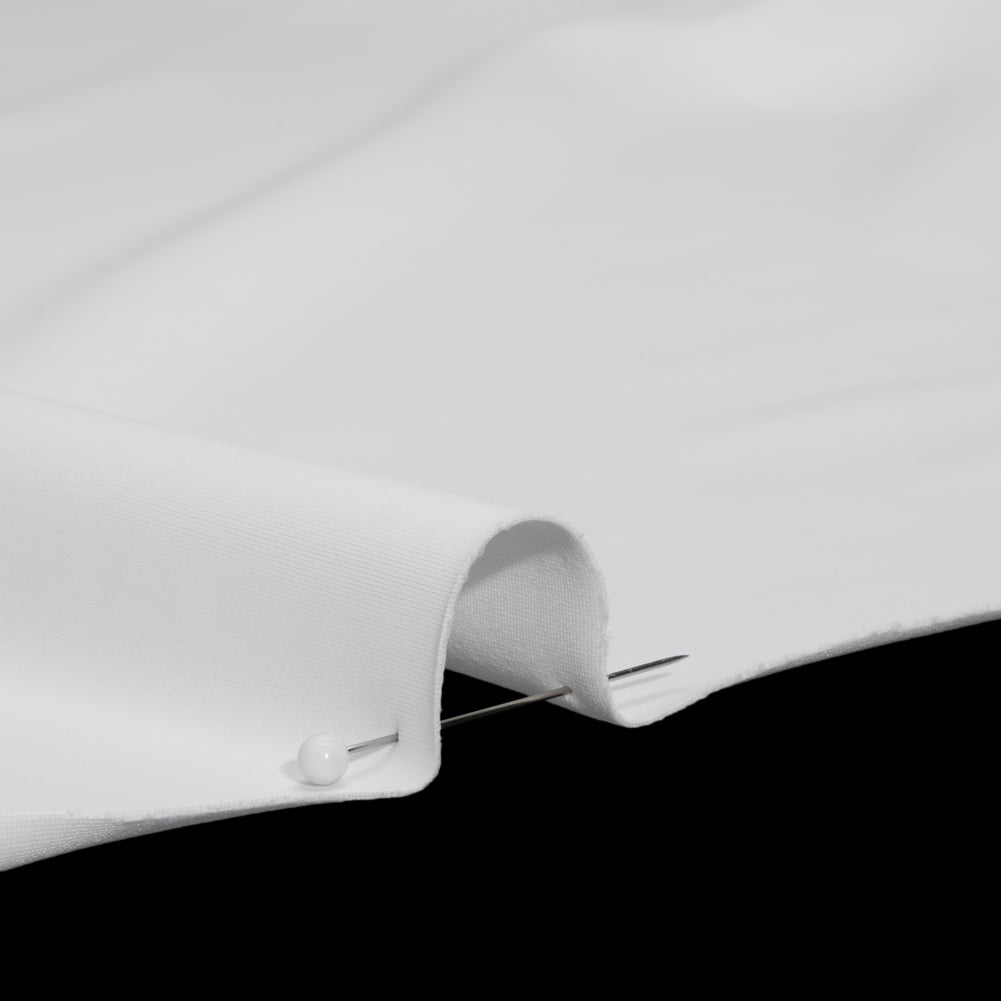 100% Recycled Stretch Nylon Swimwear Tricot, UV Protective - White - Mykonos Collection