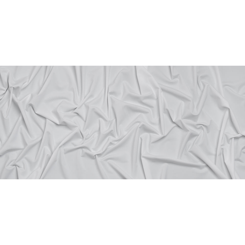 100% Recycled Stretch Nylon Swimwear Tricot, UV Protective - White - Mykonos Collection