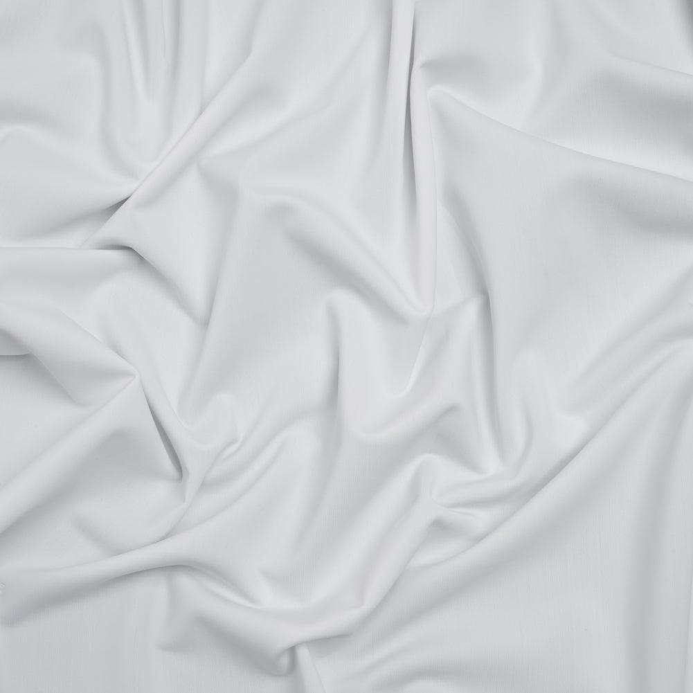 100% Recycled Stretch Nylon Swimwear Tricot, UV Protective - White - Mykonos Collection