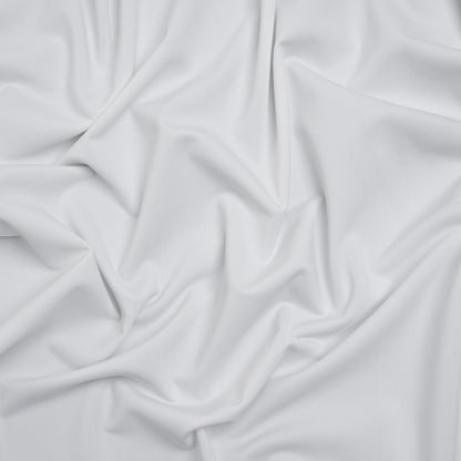 100% Recycled Stretch Nylon Swimwear Tricot, UV Protective - White - Mykonos Collection