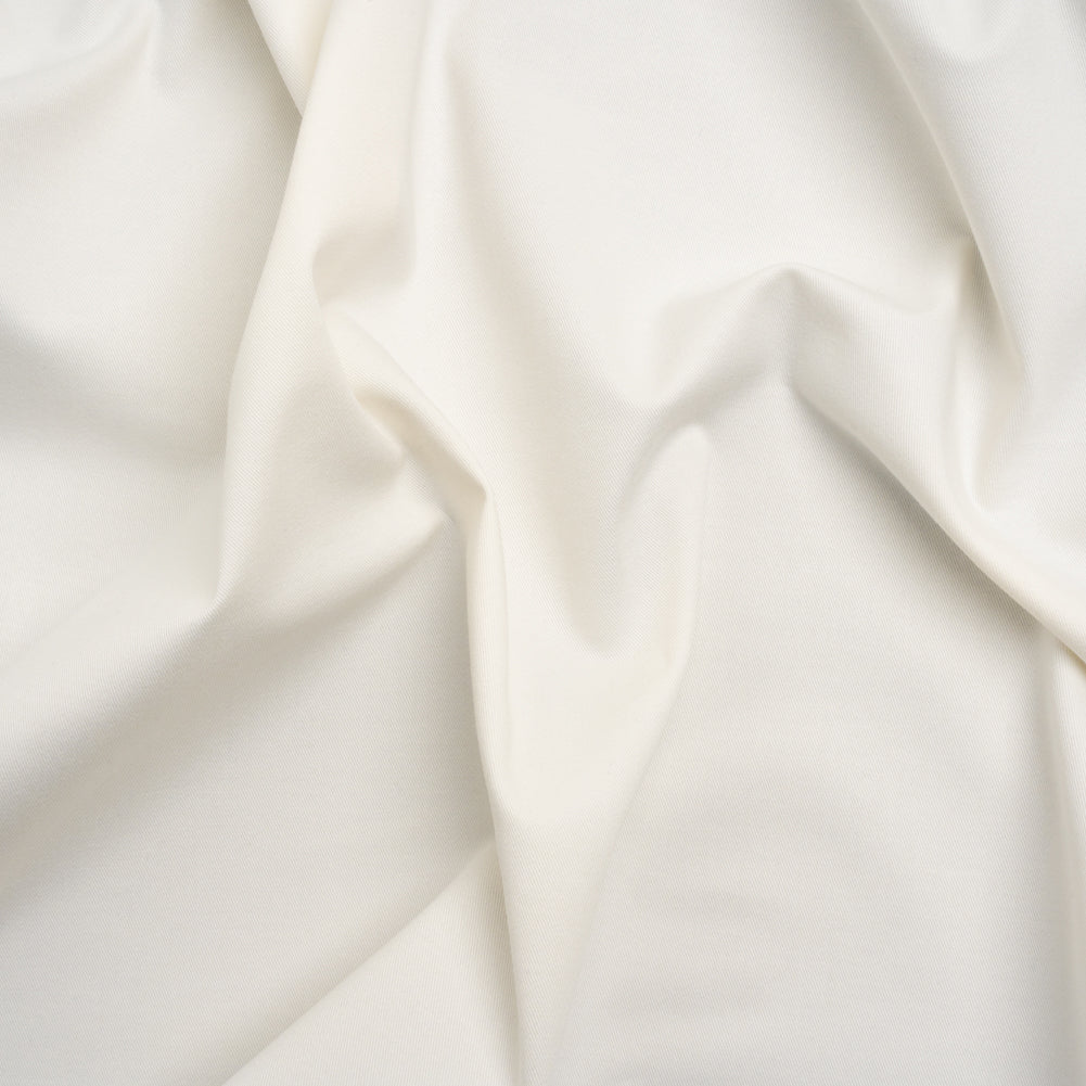 Stretch Cotton and Tencel Twill - Off White - Deadstock