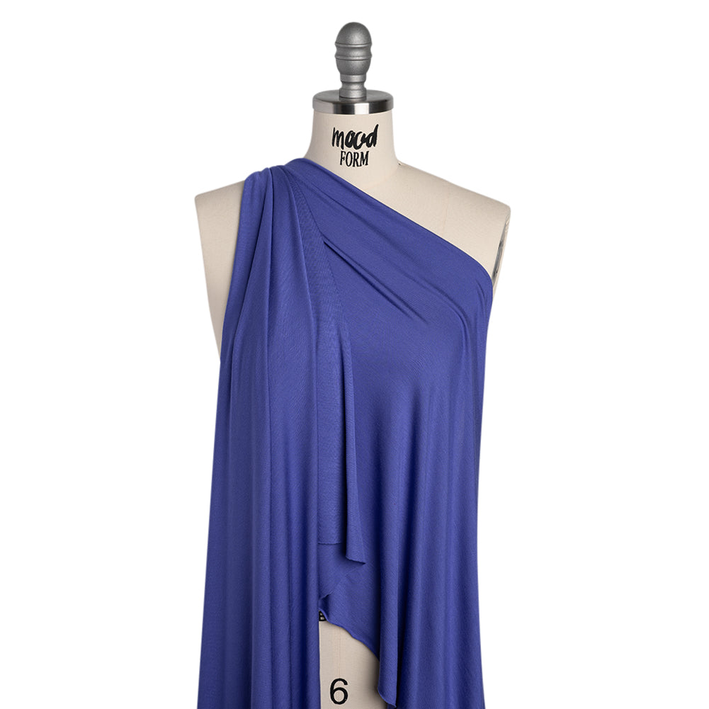 Stretch Rayon Jersey - Deep Periwinkle Blue - Deadstock