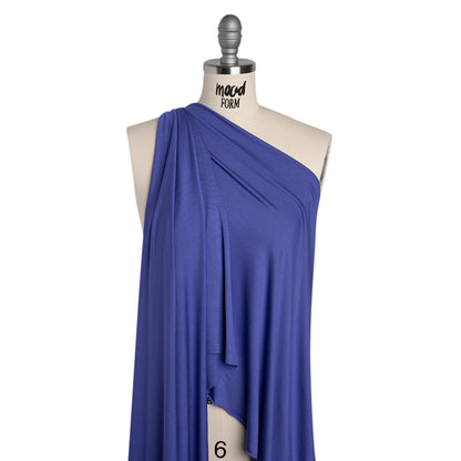 Stretch Rayon Jersey - Deep Periwinkle Blue - Deadstock
