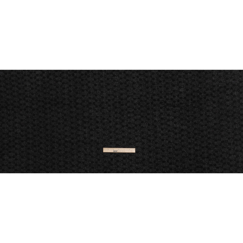 Embroidered Eyelet Cotton Voile - Black Daisy Chains - Naomi Collection - Full