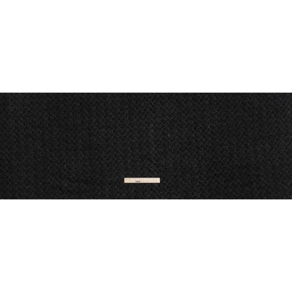 Embroidered Eyelet Cotton Voile - Black Daisies and Leaves - Naomi Collection