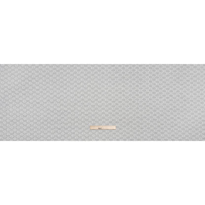 Embroidered Eyelet Cotton Voile - White Rings and Lattices - Naomi Collection