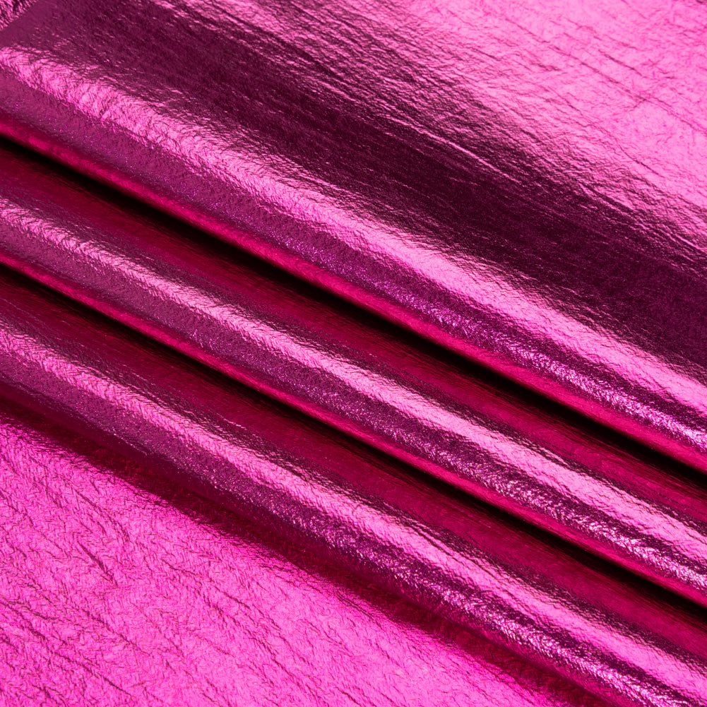 Faux Tyvek - Metallic Fuchsia - Greta Collection - Folded