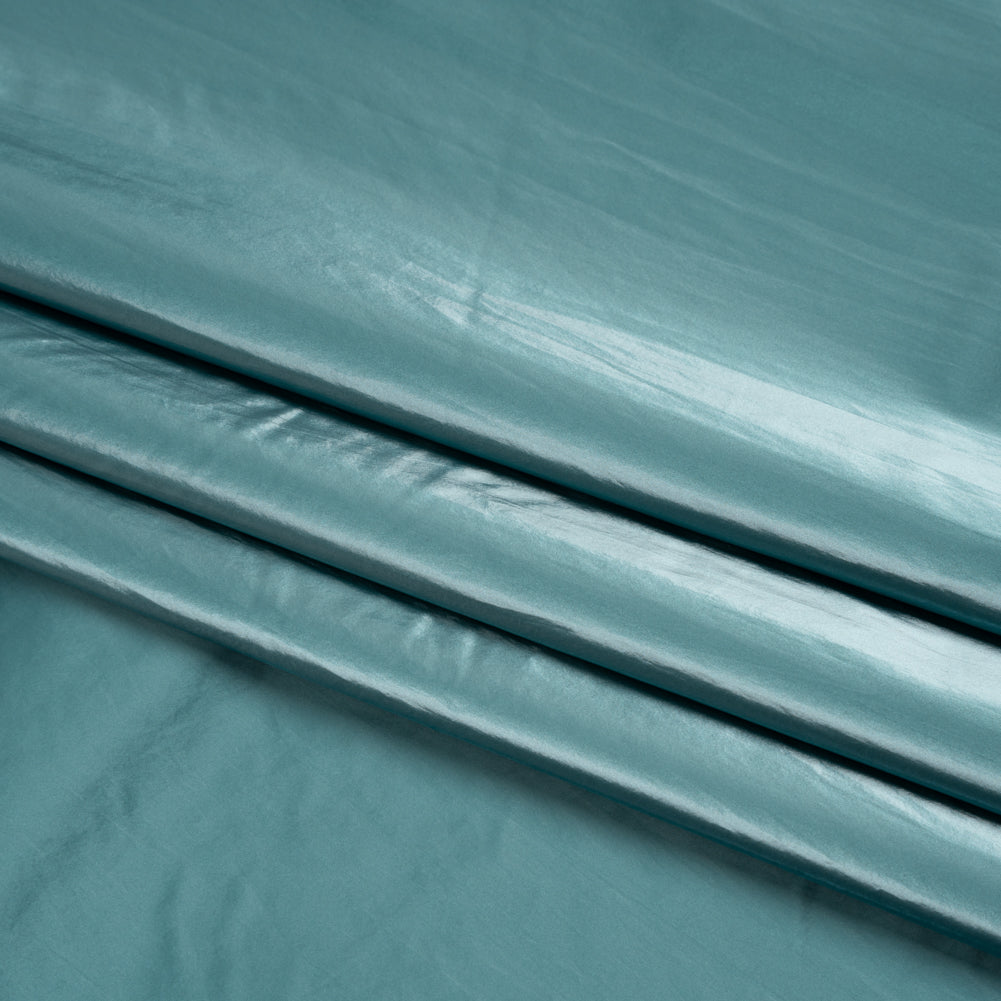Faux Tyvek - Metallic Aqua - Greta Collection