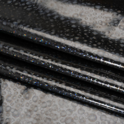 3D Holographic Vinyl - Black Bubble Dots - Lynn Collection