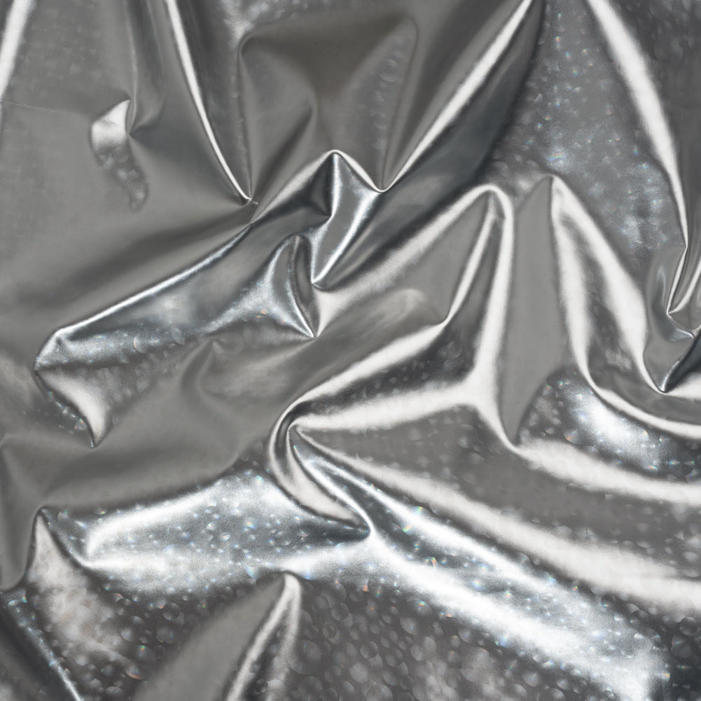 3D Holographic Vinyl - Silver Bubble Dots - Lynn Collection