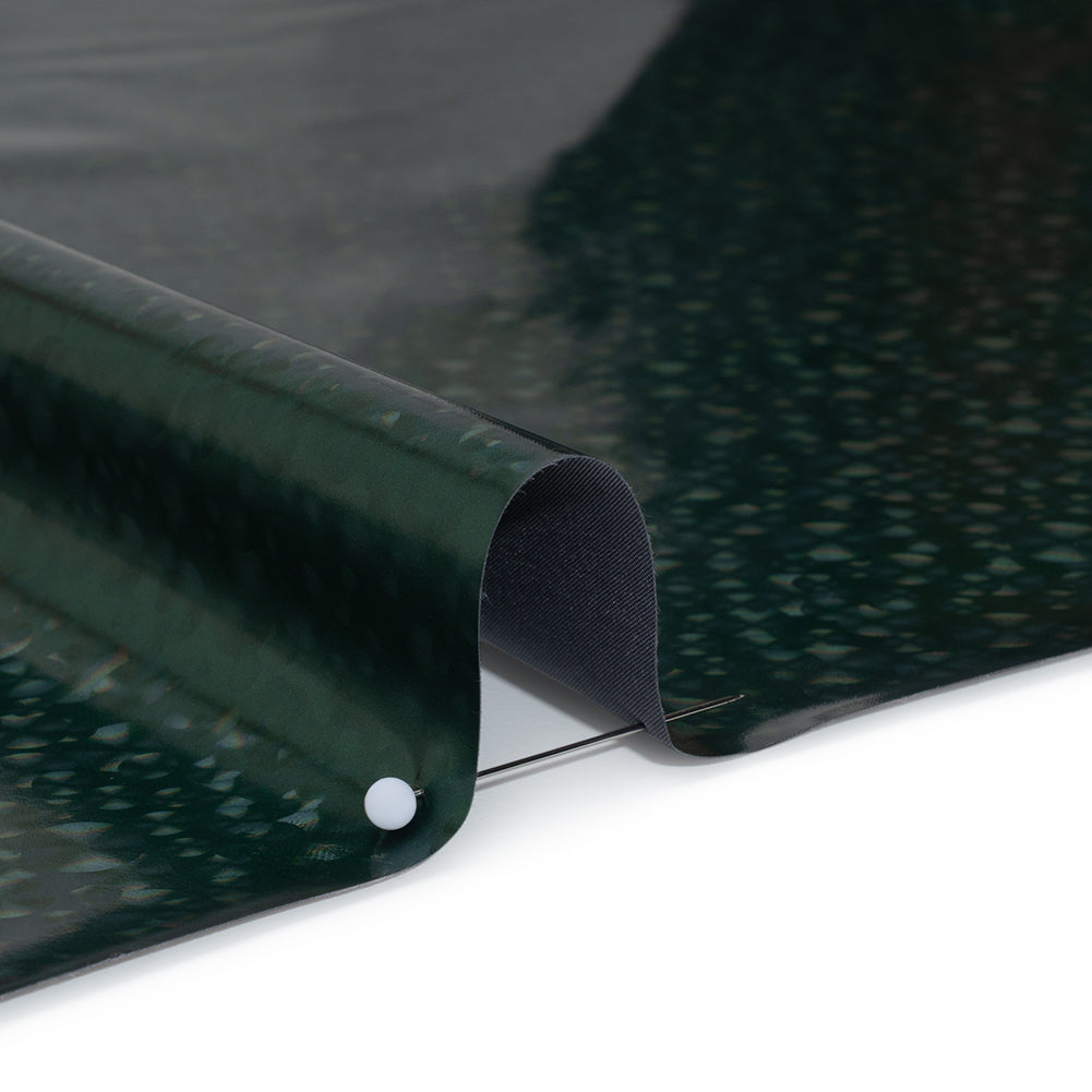 3D Holographic Vinyl - Forest Green Bubble Dots - Lynn Collection - Detail