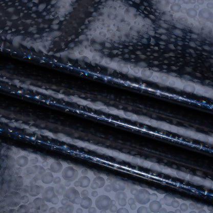 3D Holographic Vinyl - Navy Bubble Dots - Lynn Collection