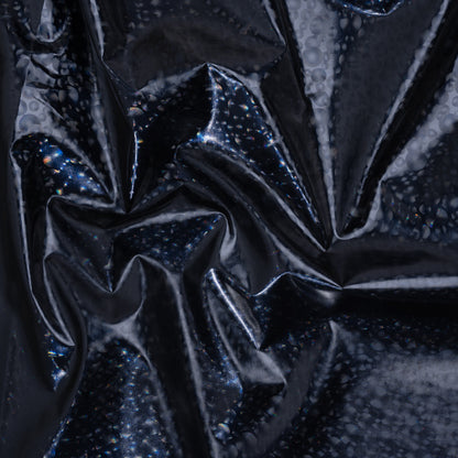 3D Holographic Vinyl - Navy Bubble Dots - Lynn Collection