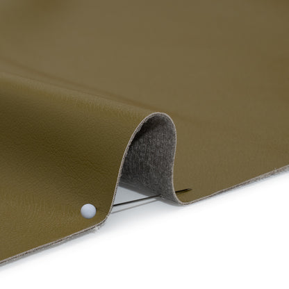 Buttery Faux Leather with Brushed Suede-like Backing - Olive - Veronica Collection