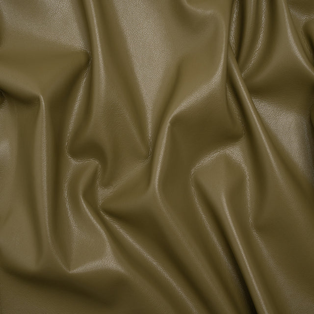 Buttery Faux Leather with Brushed Suede-like Backing - Olive - Veronica Collection