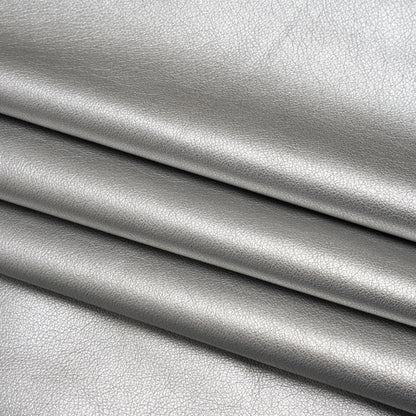 Buttery Faux Leather with Brushed Suede-like Backing - Silver - Veronica Collection