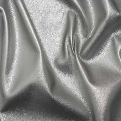 Buttery Faux Leather with Brushed Suede-like Backing - Silver - Veronica Collection