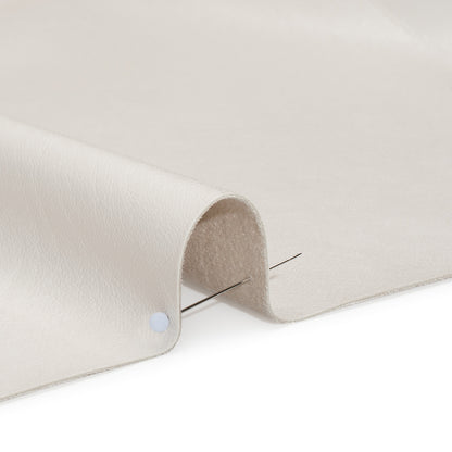 Buttery Faux Leather with Brushed Suede-like Backing - Bone White - Veronica Collection