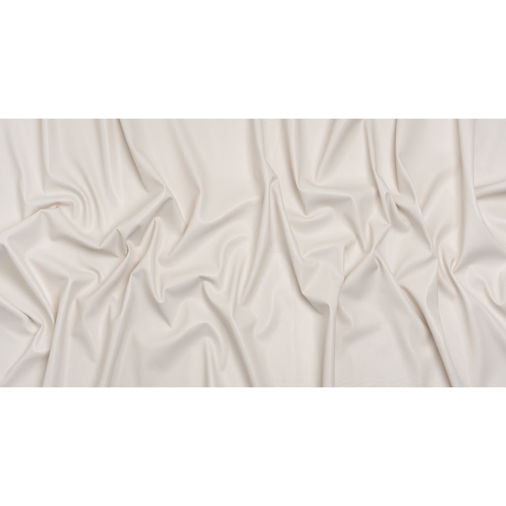 Buttery Faux Leather with Brushed Suede-like Backing - Bone White - Veronica Collection - Full