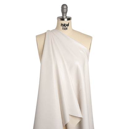 Buttery Faux Leather with Brushed Suede-like Backing - Bone White - Veronica Collection