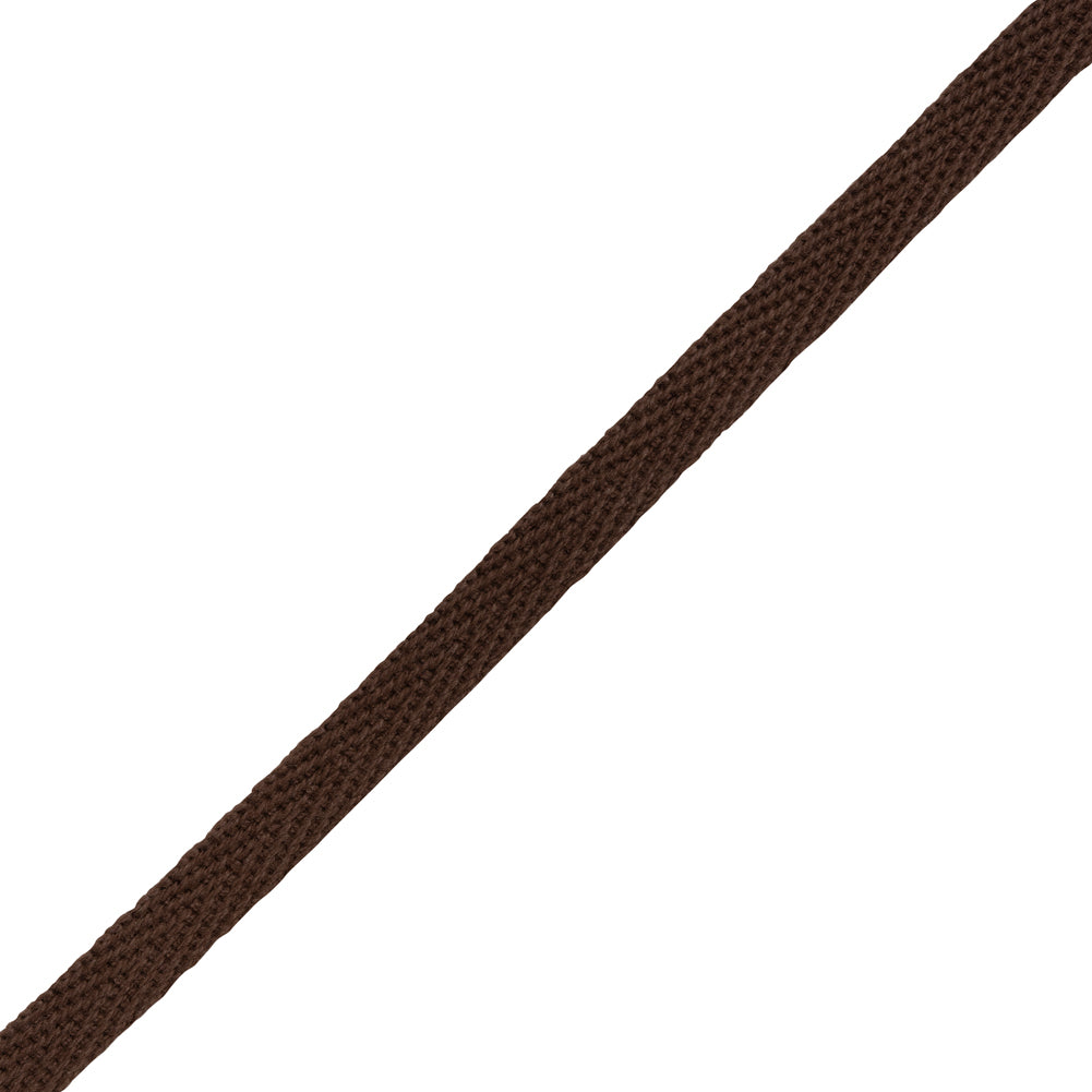 Cotton Twill Tape - 0.25" - Chocolate - Folded
