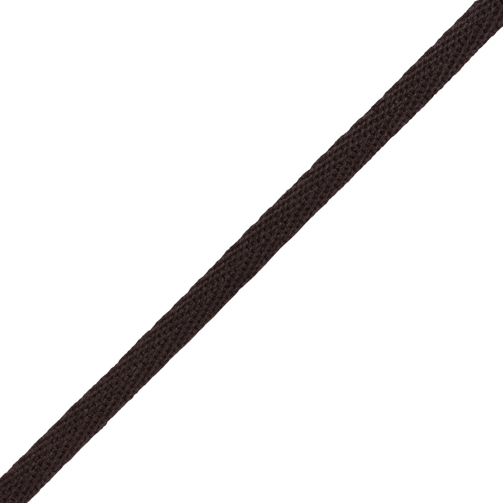 Cotton Twill Tape - 0.25" - Dark Brown - Folded