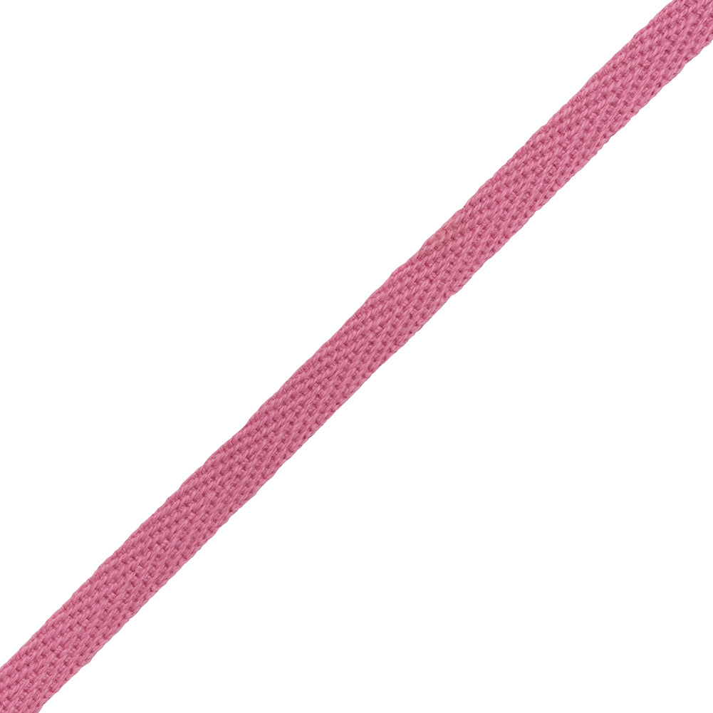 Cotton Twill Tape - 0.25" - Rose - Folded