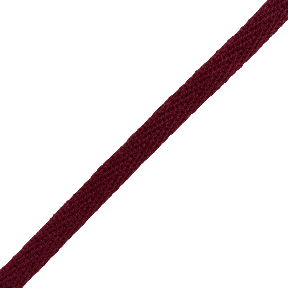 Cotton Twill Tape - 0.25" - Burgundy - Folded